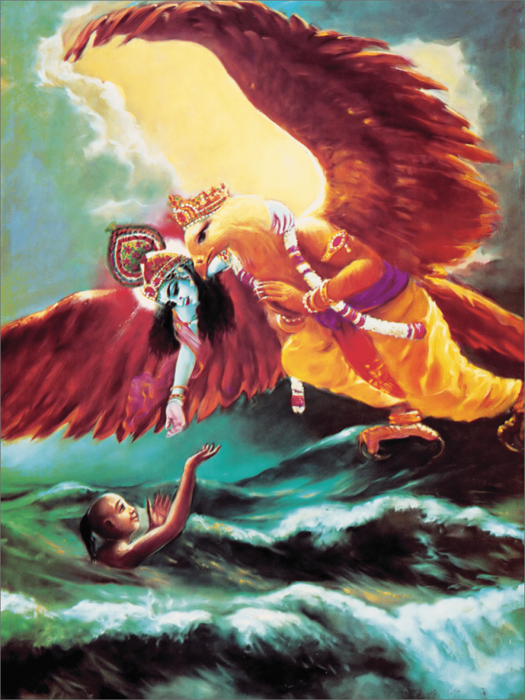 Krishna Helping Devotees